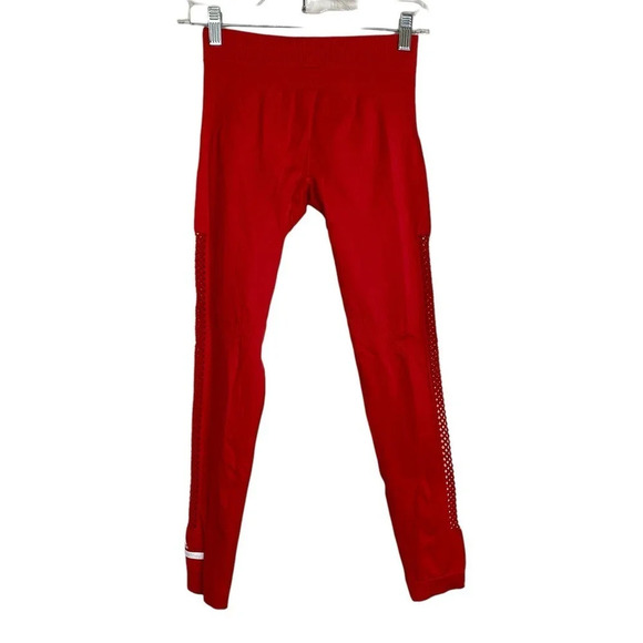 ADIDAS x Stella McCartney Essentials Seamless Mesh Tight Bright Red Size Small - Picture 5 of 11